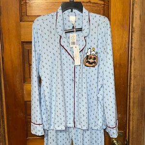 NWT Peanuts Beauty Sleep Social Pajamas Size XXL Super Soft Snoopy Great Pumpkin